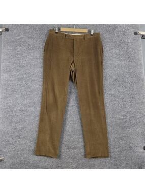 Officine Generale Pants Men 52 Trousers Corduroy Brown Cotton Casual Office Work